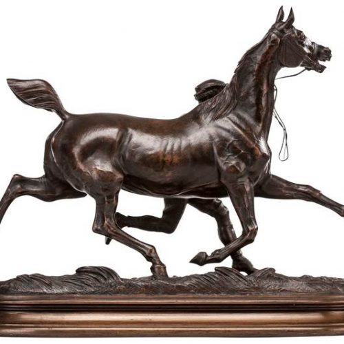 Arthur Marie Gabriel, Comte du Passage 'Trotting Horse and Groom'