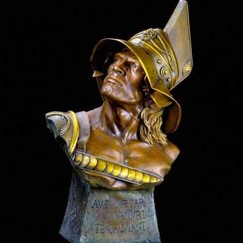 James Muir 'Gladiator's I and II (pair)' - 'Gladiator I - Ave Caesar'(Hail God!) - 'Gladiator II - Ave Deo' (Hail God!)