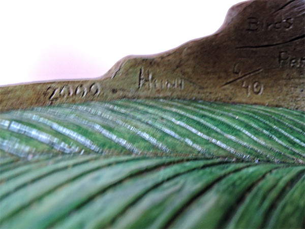 billhunt-bird-paradise Bill Hunt Bronze Sculpture - Birds of Paradise - colorful toucan birds, smaller bird of paradise flower, 2 small frogs at Sculpture Collector