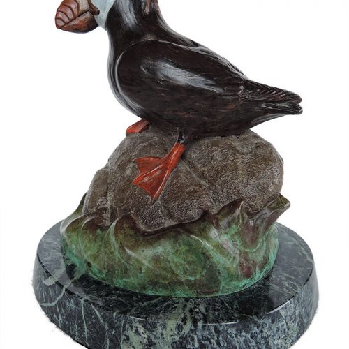 Bill Hunt Bronze Sculpture of a tufted puffin - Sea Parrot II - is now available for sale at Sculpture Collector