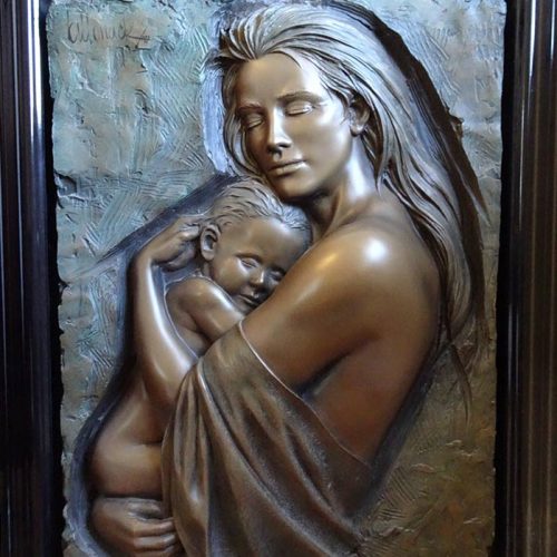 Bill Mack sculpture 'Tenderness' bonded bronze now available at Sculpture Collector