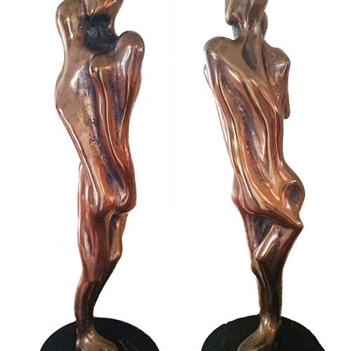 'Standing Lovers' Bronze Sculpture by Colin Webster Watson Fine Secondary Market Sculpture available now at Sculpture Collector