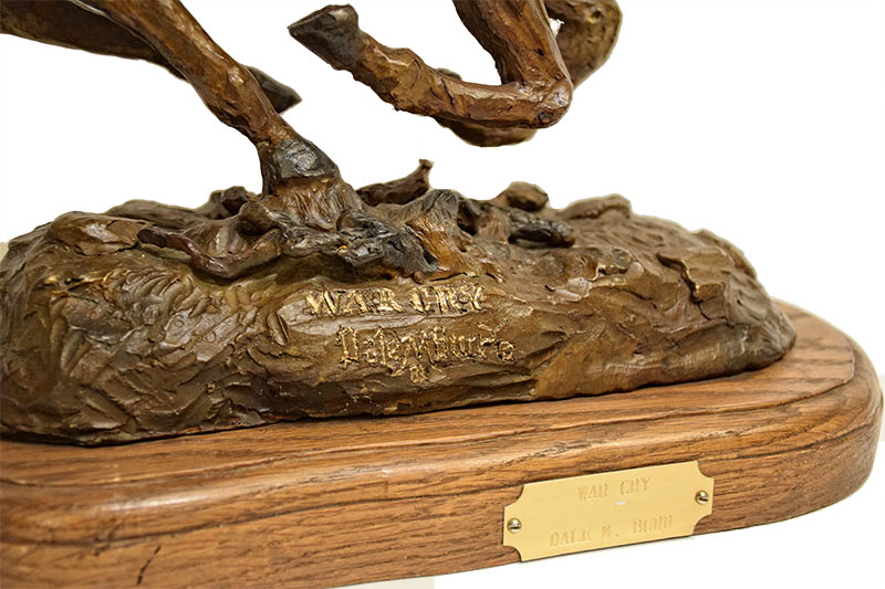 dale-m-burr-war-cry Dale M. Burr - War Cry - a bronze sculpture of an American Indian Warrior on horseback available at Sculpture Collector