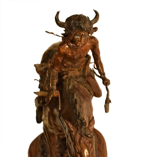 dale-m-burr-war-cry Dale M. Burr - War Cry - a bronze sculpture of an American Indian Warrior on horseback available at Sculpture Collector