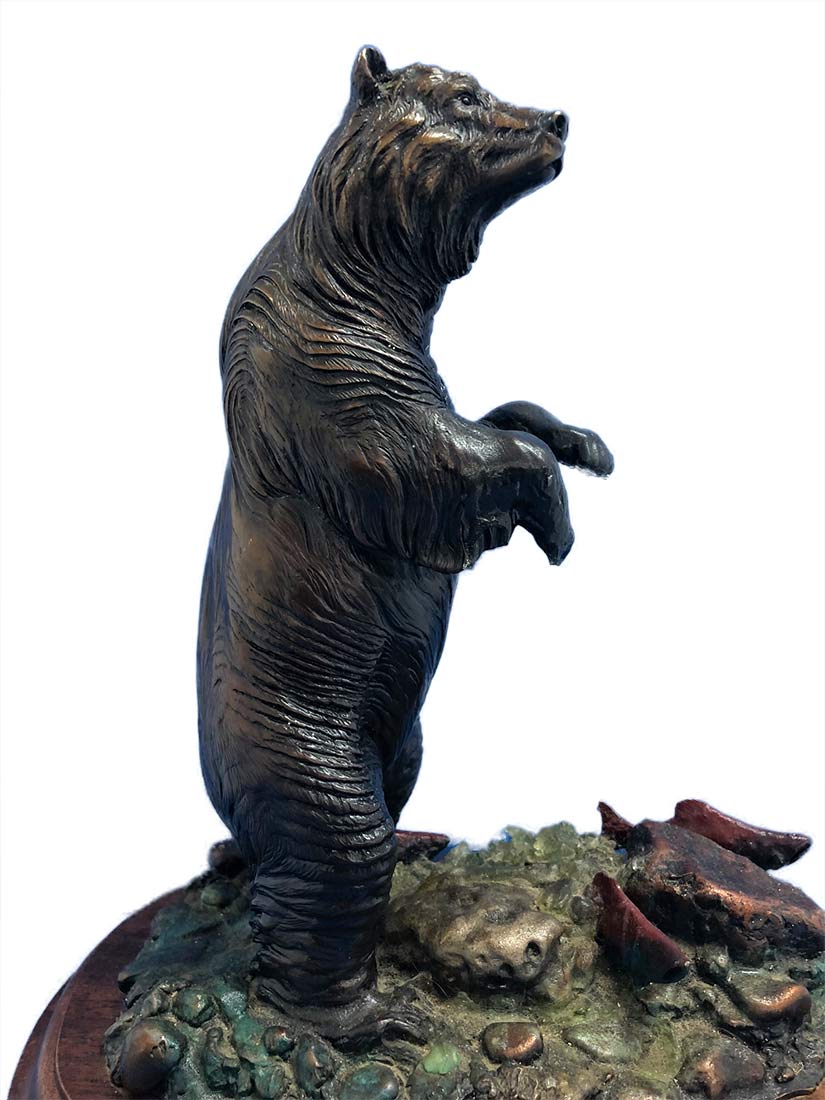 dennis-jones-wet-wild-bear Dennis Jones Wet N' Wild bronze Bear sculpture for sale at Sculpture Collector