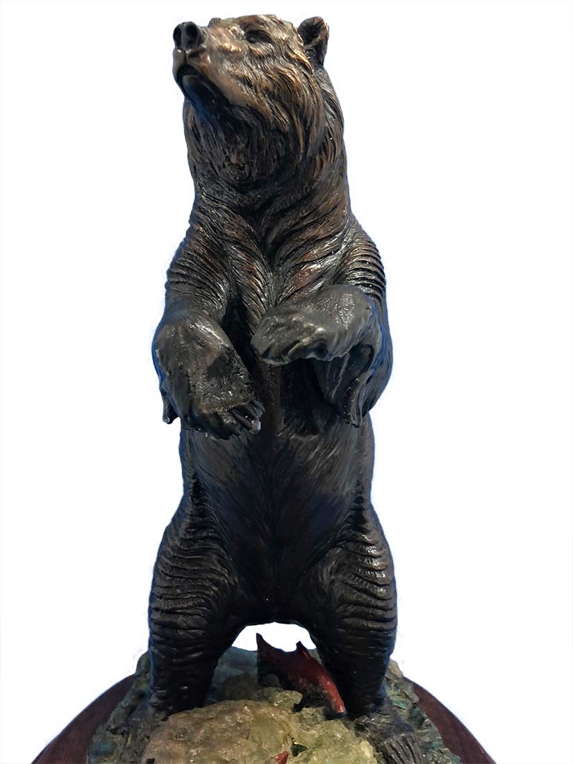 dennis-jones-wet-wild-bear Dennis Jones Wet N' Wild bronze Bear sculpture for sale at Sculpture Collector