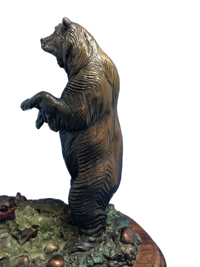 dennis-jones-wet-wild-bear Dennis Jones Wet N' Wild bronze Bear sculpture for sale at Sculpture Collector