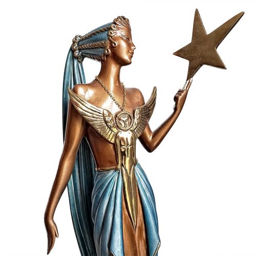Astra art deco sculpture by famous sculptor Erte selling now at Sculpture Collector