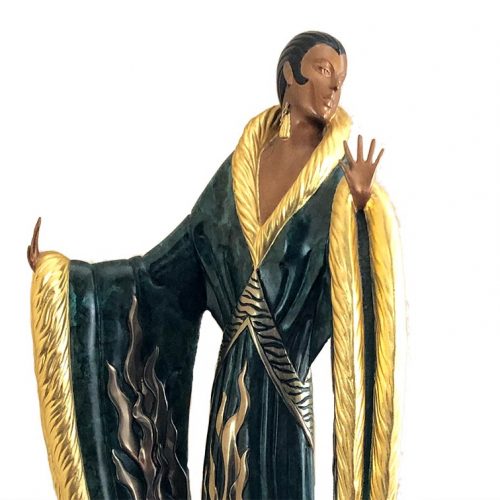 Femme De Luxe a bronze art deco sculpture by Erte at Sculpture Collector