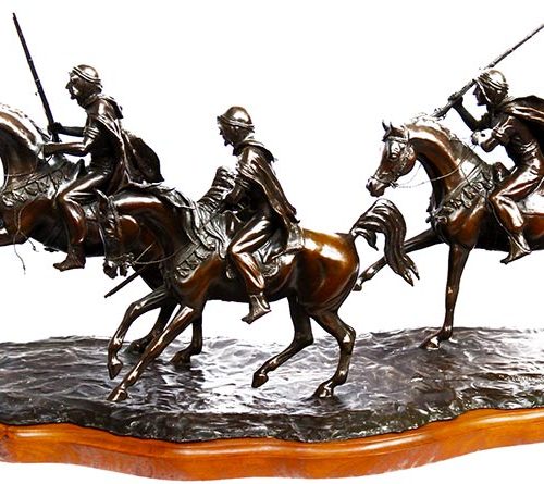 Judy Nordquist 'Night Raiders' bronze Arabian equine sculpture available for sale at Sculpture Collector