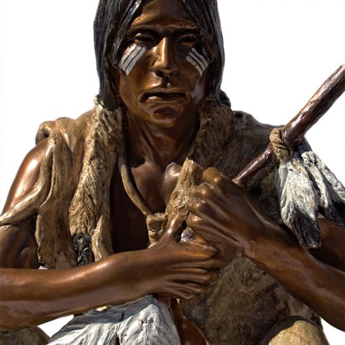 Marie Barbera - The Arapahoe - bronze sculpture of an American Indian for sale at Sculpture Collector - Famous Sculpture