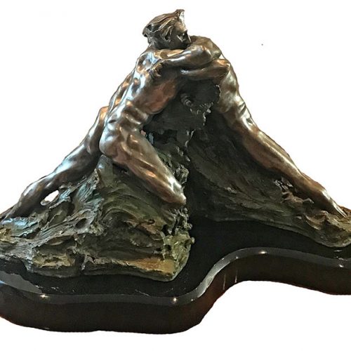 M.L. Snowden Genesis bronze sculpture of an American Indian Warrior for sale at Sculpture Collector