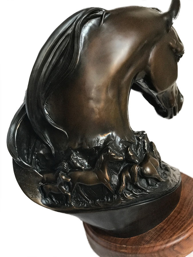 robert-larum-desert-illusion Robert Larum 'Desert Illusion' bronze Arabian equine sculpture available for sale at Sculpture Collector