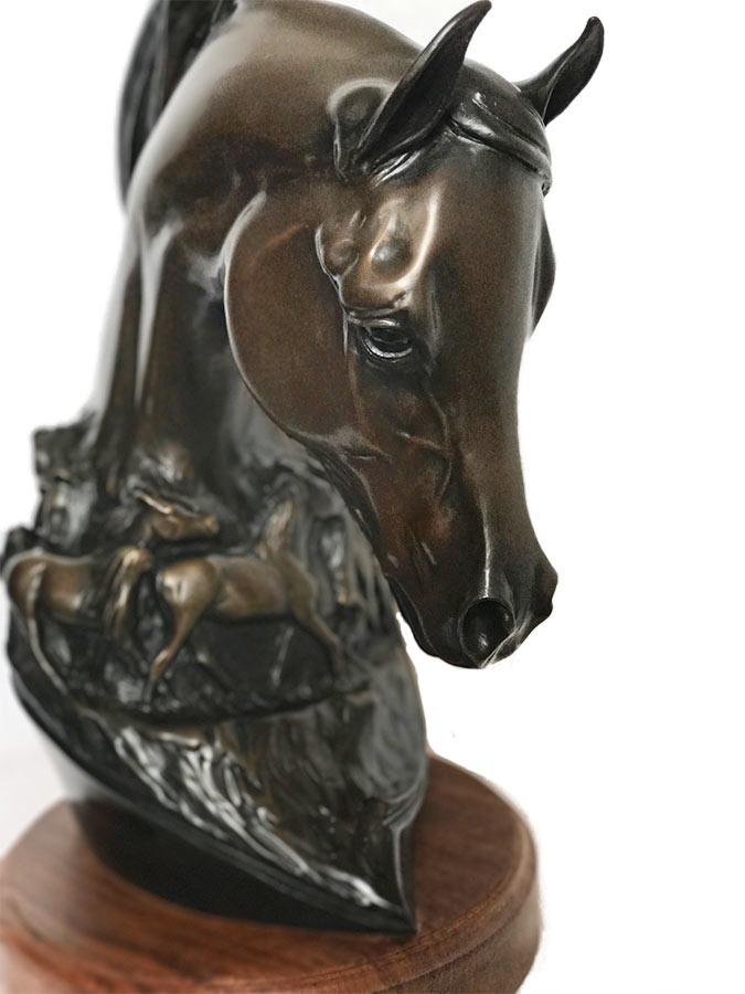 robert-larum-desert-illusion Robert Larum 'Desert Illusion' bronze Arabian equine sculpture available for sale at Sculpture Collector