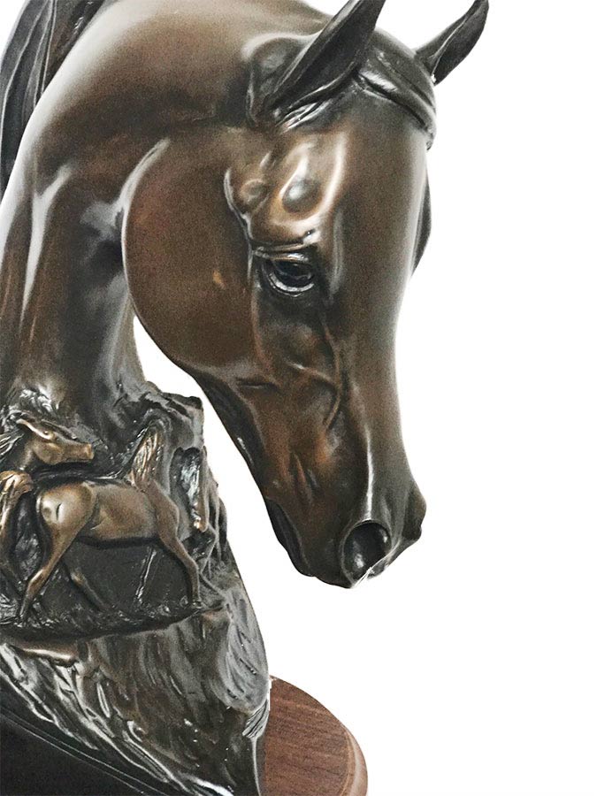 robert-larum-desert-illusion Robert Larum 'Desert Illusion' bronze Arabian equine sculpture available for sale at Sculpture Collector