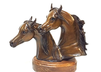 robert-larum-royal-gems Robert Larum 'Royal Gems' bronze Arabian equine sculpture available for sale at Sculpture Collector