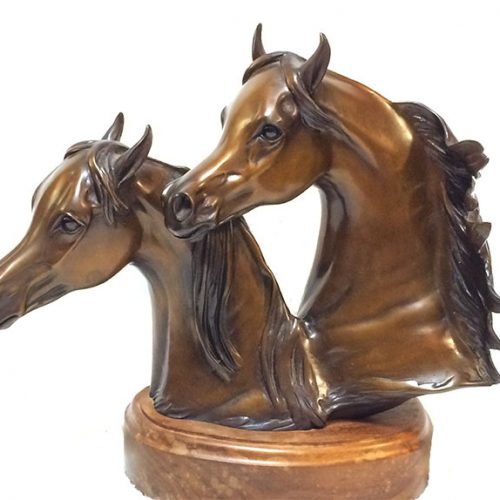 Robert Larum 'Royal Gems' bronze Arabian equine sculpture available for sale at Sculpture Collector
