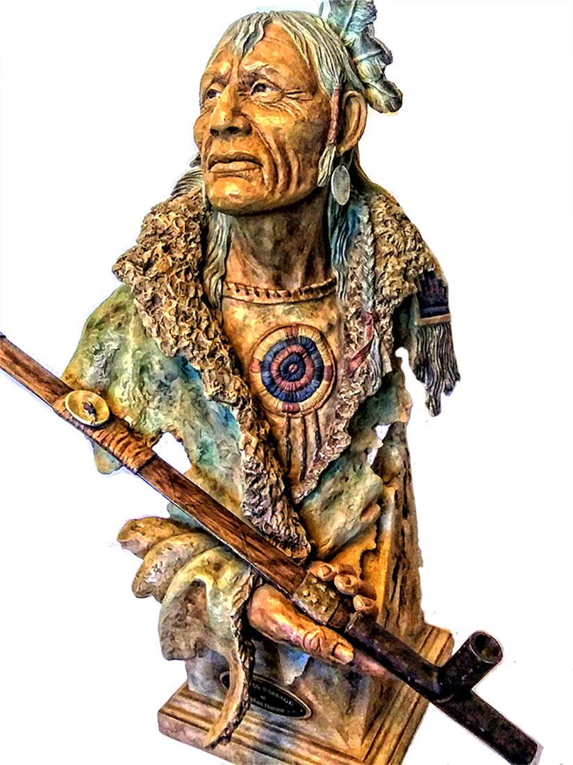 Mandan Passage Mandan Passage a cold cast Native American sculpture by Stephen Herrero available from Sculpture Collector.