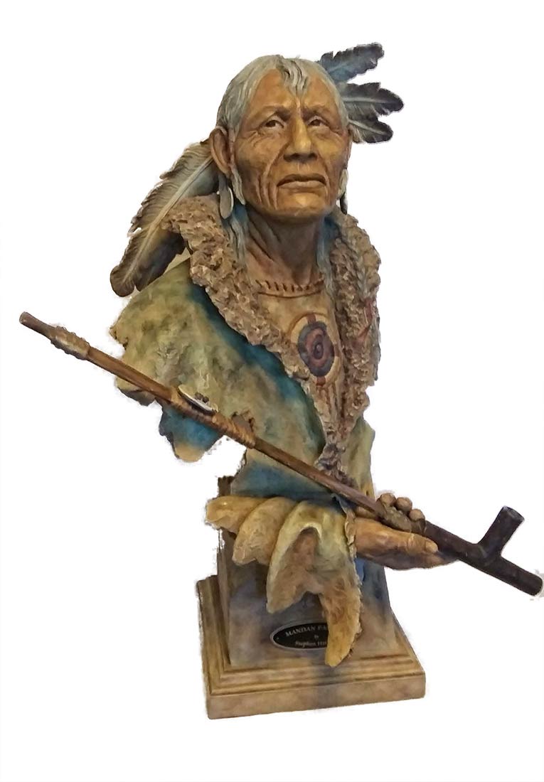 mandan-passage Mandan Passage a cold cast Native American sculpture by Stephen Herrero available from Sculpture Collector.