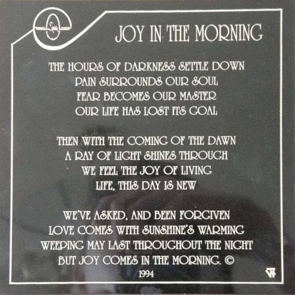 Shalah Perkins 'Joy in the Morning' Shalah Perkins 'Joy in the Morning'