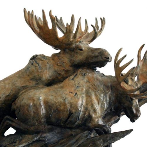 Sherry Sander 'Moose Through Deadfall'