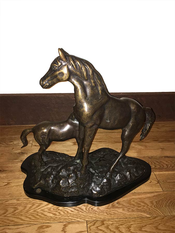 spi-horse-colt SPI Horse and Colt decorative bronze equine sculpture available for sale at Sculpture Collector