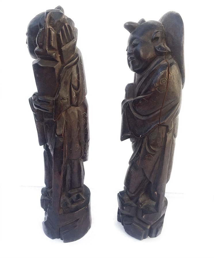 untitled-wood-carvings 'King of Siam' Wood Sculpture thought to be Teak or Mahogany by Unknown Artist in the Fine Secondary Market Resale Sculpture Market at Sculpture Collector