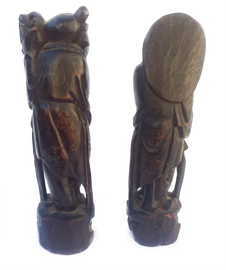 untitled-wood-carvings 'King of Siam' Wood Sculpture thought to be Teak or Mahogany by Unknown Artist in the Fine Secondary Market Resale Sculpture Market at Sculpture Collector