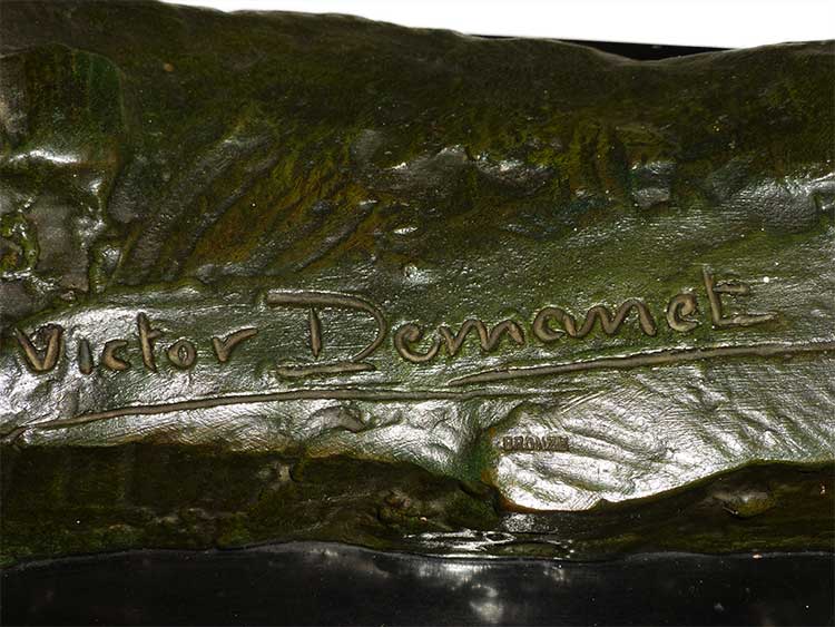 victor-demanet-male-nude-archer3-7 Victor Demanet Fine Art Deco Bronze Sculpture Male Nude Archer available now at Sculpture Collector