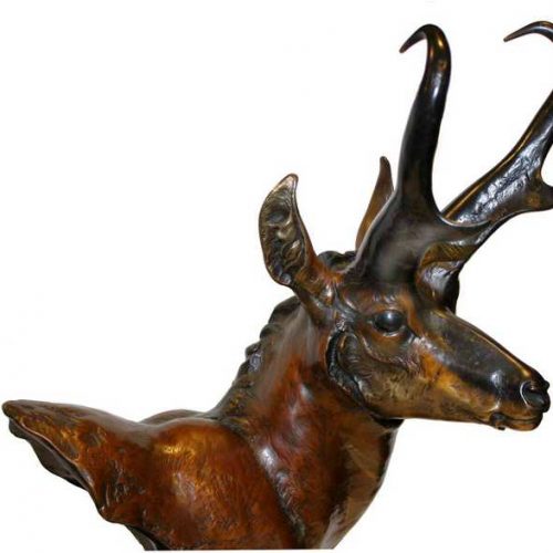 Sculpture Collector Selling a nicely done Vince Valdez bronze wildlife sculpture titled Prairie Sentinel
