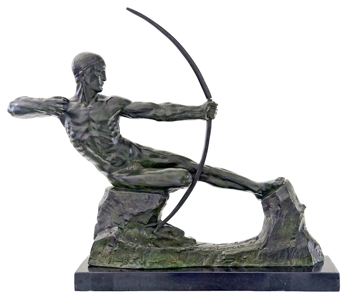 victor-demanet-male-nude-archer-bronze-sculpture victor-demanet-male-nude-archer-bronze-sculpture