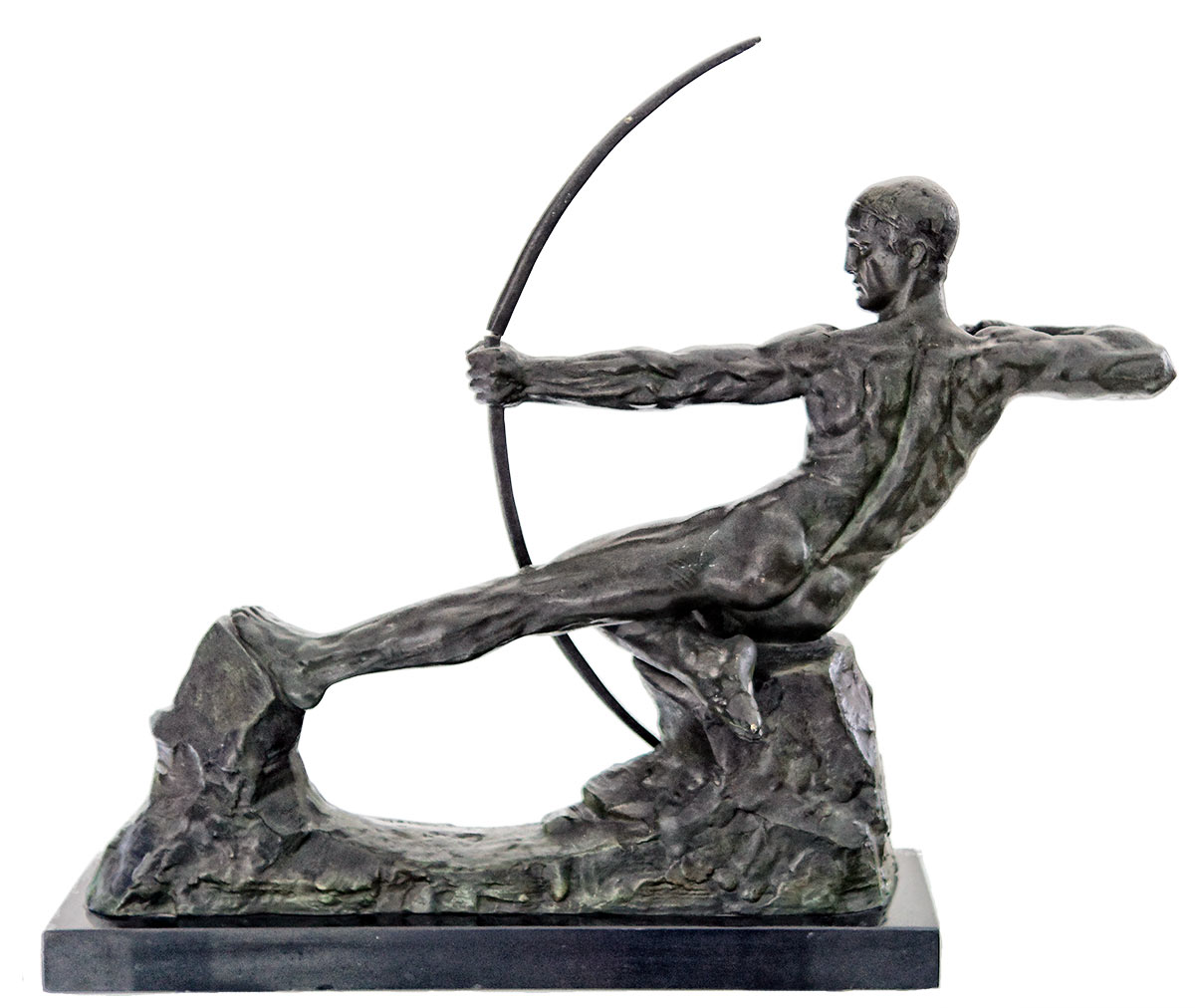 victor-demanet-male-nude-archer-bronze-sculpture victor-demanet-male-nude-archer-bronze-sculpture