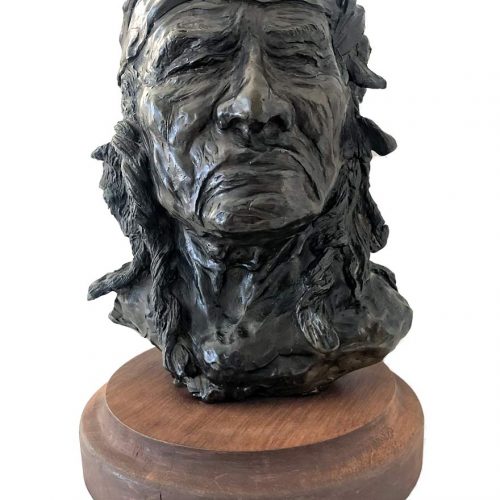 Dale M. Burr bronze sculpture 'Chief Jim Mike'