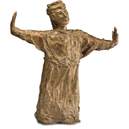 Egyptian Guide a unique bronze sculpture by Ellen Coffey