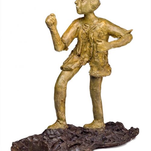 Ellen Coffey unique fired clay sculpture 'Seeker'