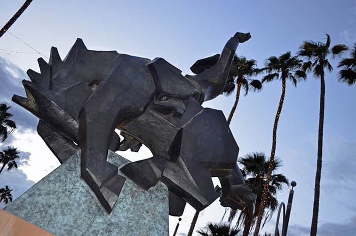 Jack Knife a bronze sculpture monument by Ed Mell Scottsdale Arizona