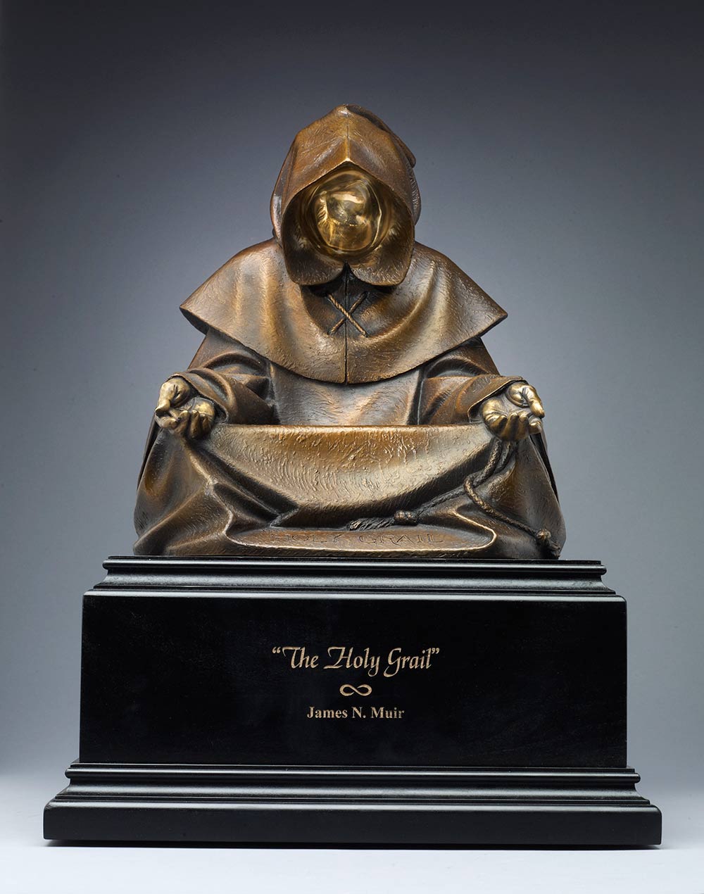 The Holy Grail a bronze sculpture by James Muir The Holy Grail a bronze sculpture by James Muir