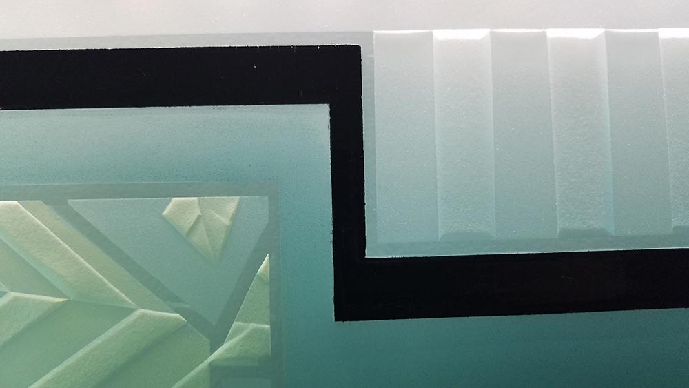 Art Deco Glass floor standing sculpture by Frank Hill Art Deco Glass floor standing sculpture by Frank Hill