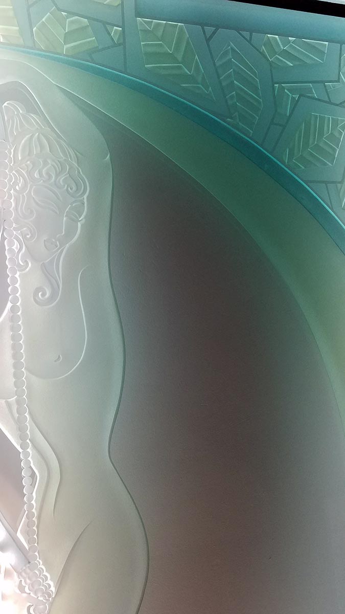 Art Deco Glass floor standing sculpture by Frank Hill Art Deco Glass floor standing sculpture by Frank Hill