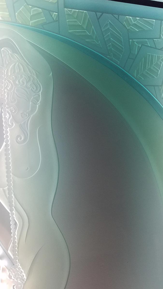 Art Deco Glass floor standing sculpture by Frank Hill Art Deco Glass floor standing sculpture by Frank Hill