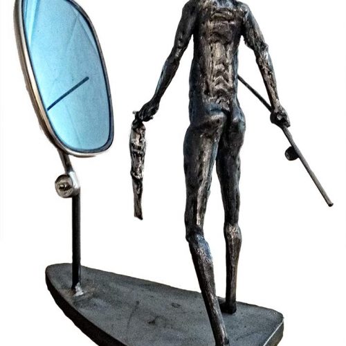 Proud a unique welded steel sculpture by Knut Kvannli