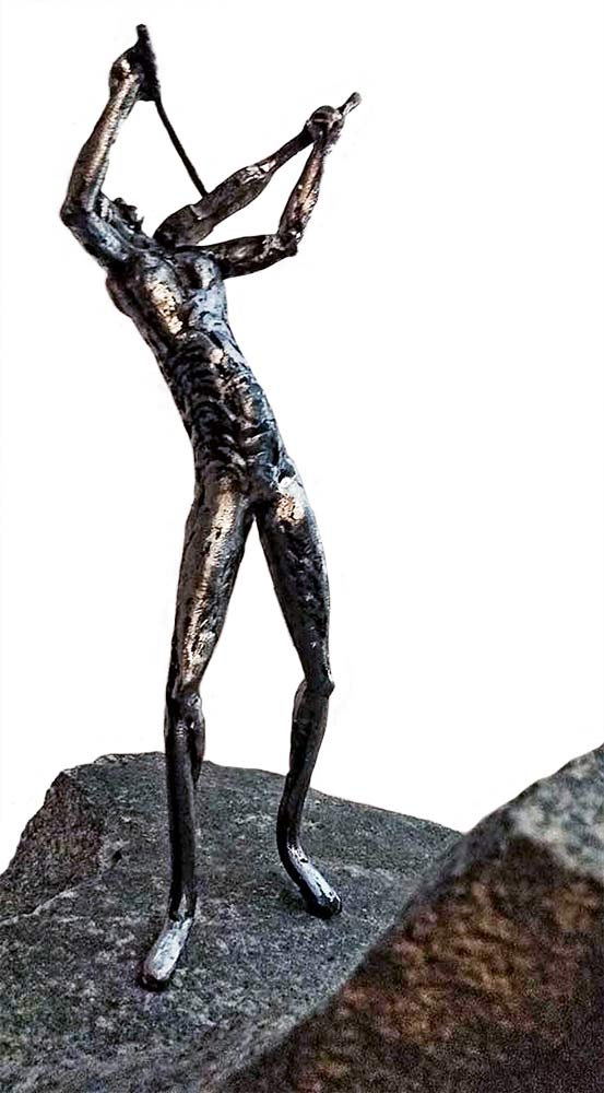 Fiddler a unique welded steel sculpture by Knut Kvannli Fiddler a unique welded steel sculpture by Knut Kvannli