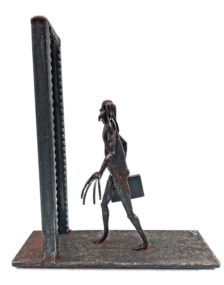 Financial Wizards a unique welded steel sculpture by Knut Kvannli Financial Wizards a unique welded steel sculpture by Knut Kvannli