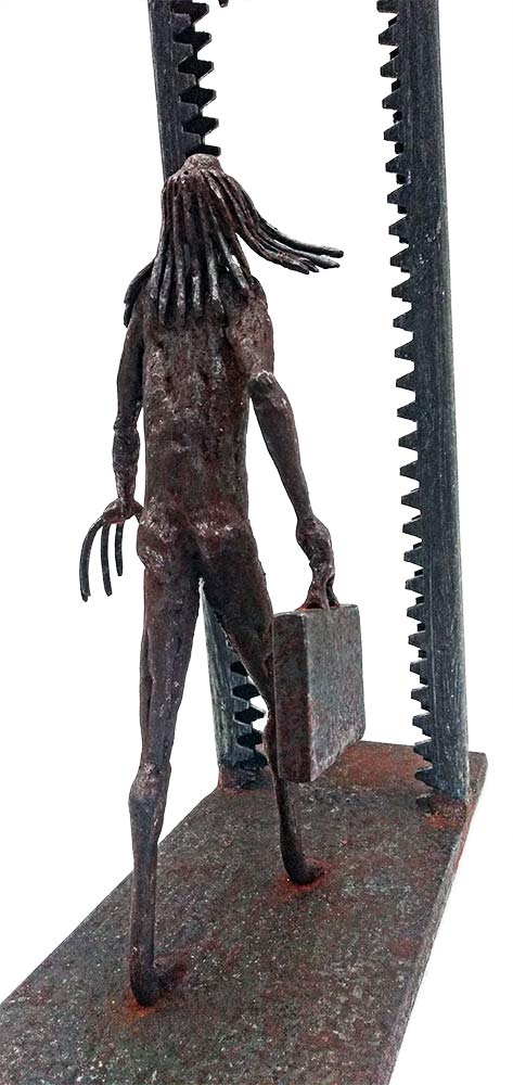 Financial Wizards a unique welded steel sculpture by Knut Kvannli Financial Wizards a unique welded steel sculpture by Knut Kvannli