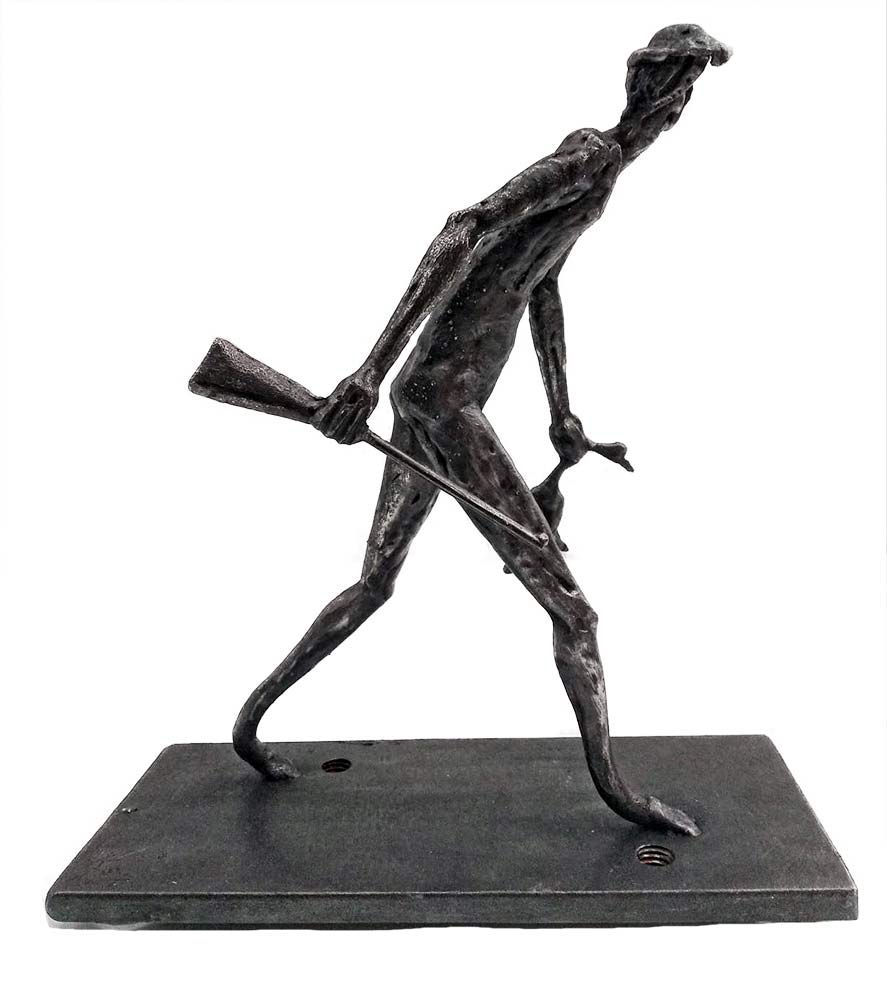 Hunter - a unique welded steel sculpture by Norwegian artist Knut Kvannli Hunter - a unique welded steel sculpture by Norwegian artist Knut Kvannli