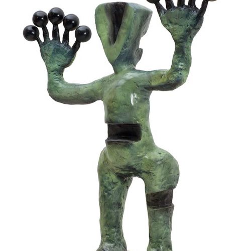 Exoplanets bronze sculpture by Nikolas