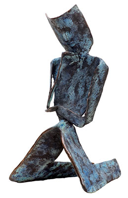 'Skepsis' a bronze limited edition sculpture by Nikolas available through SculptureCollector.com 'Skepsis' a bronze limited edition sculpture by Nikolas