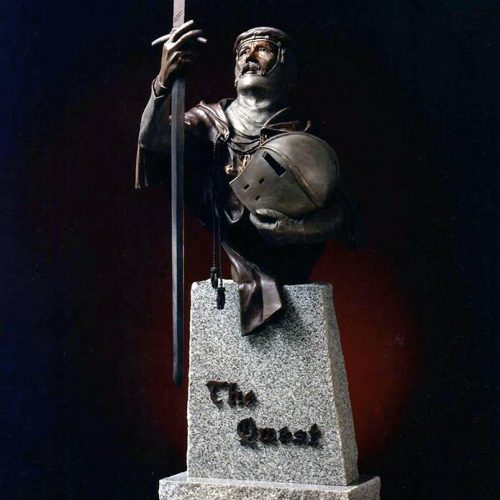 The Quest a bronze sculpture in search of the Holy Grail by James Muir
