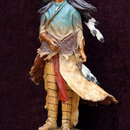 Crazy Horse - a Native American bronze sculpture by Marie Barbera