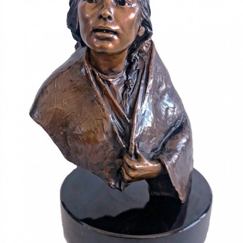 Shoshone Mother (study) a limited edition bronze sculpture by Glenna Goodacre